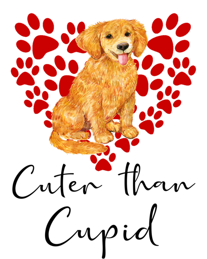 Goldie Dog Cuter Than Cupid Golden Retriever Valentines Day Cute Gift Valucap Bio-Washed Visor