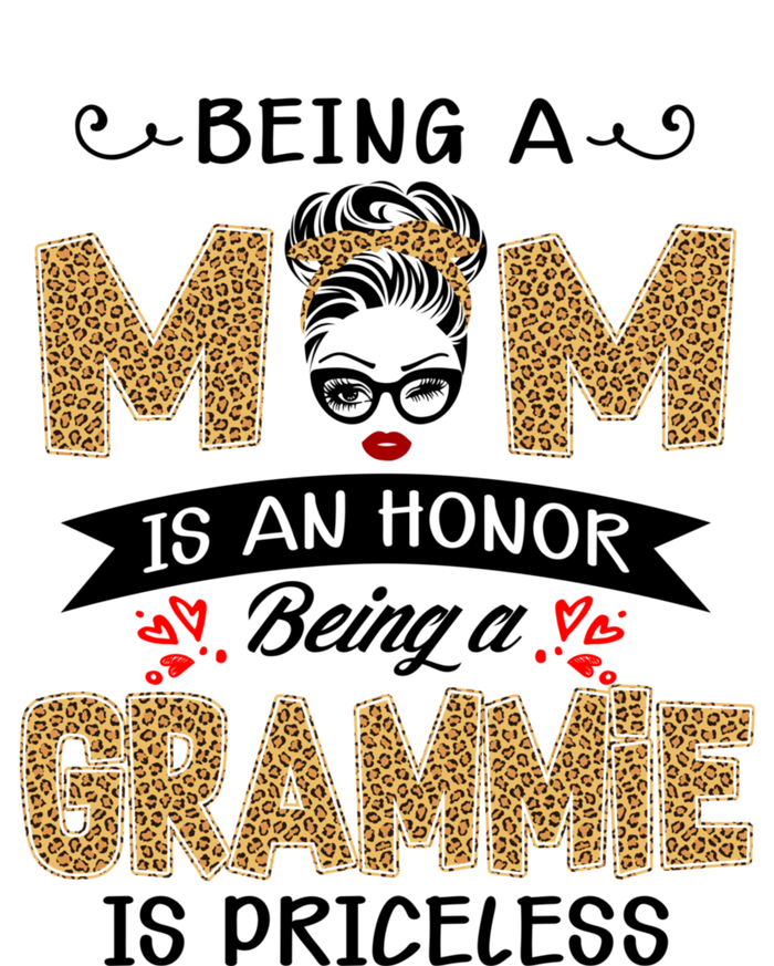 Being A Mom Is An Honor Being A Grammie Is Priceless Leopard Great Gift Premium Hoodie