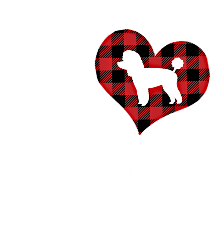 Love Toy Poodle Dog Lover Funny Gift Buffalo Plaid Valentines Day Gift T-Shirt