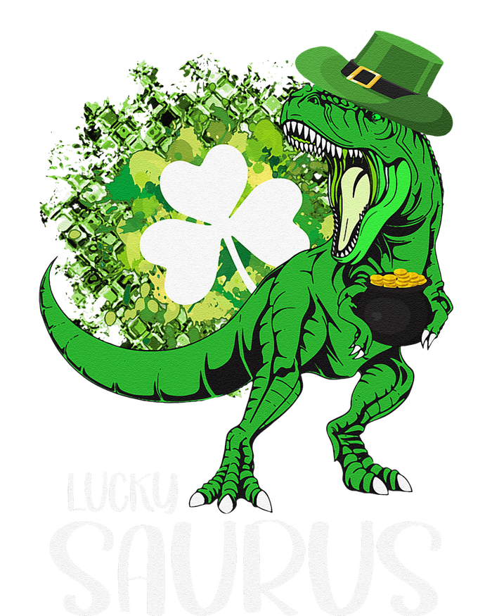 Clover Irish Flag Coins St Patricks Day Lucky Saurus T-Shirt