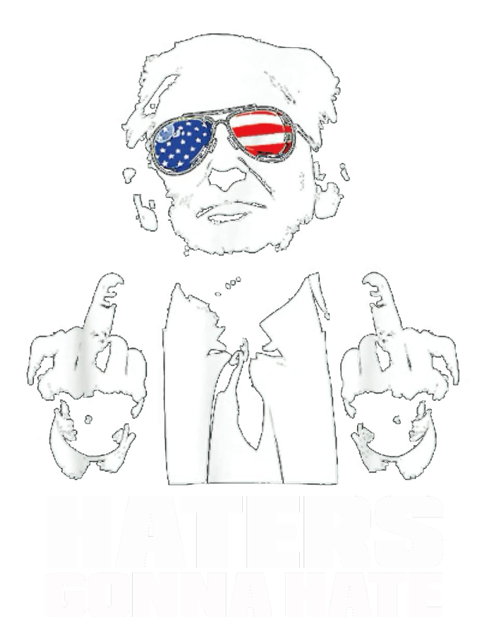 Funny Haters Gonna Hate President Donald Trump Middle Finger T-Shirt