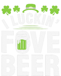 Funny Luck Love Beer Shamrock Happy Saint Patrick's Day Womens Cotton Relaxed Long Sleeve T-Shirt