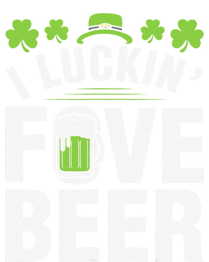 Funny Luck Love Beer Shamrock Happy Saint Patrick's Day Womens Cotton Relaxed Long Sleeve T-Shirt