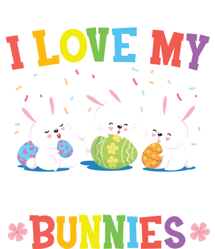 I Love My Kindergarten Bunnies Teacher Easter Day Cool Gift Sustainable Knit Beanie