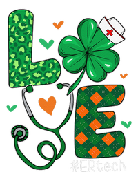 Love ER Tech Life Leopard Shamrock Saint Patrick's Day T-Shirt