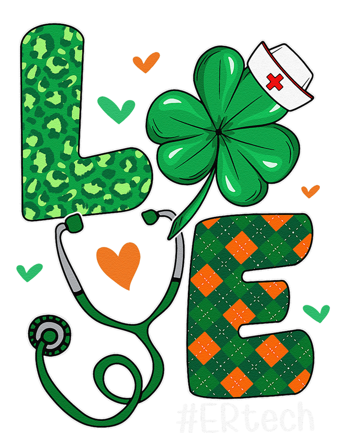 Love ER Tech Life Leopard Shamrock Saint Patrick's Day T-Shirt