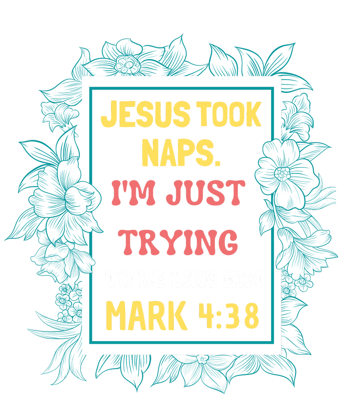 Jesus Took Naps. I'm Just Trying To Be Like Him Mark 4:38. Striped Beanie with Solid Band