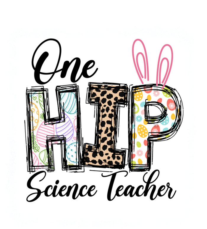 One Hip Science Teacher Leopard Teacher Easter Day Gift T-Shirt