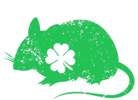 Mice Shamrock St. Patrick's Day Saint Paddy's Mice Lover Flat Bill Trucker Hat