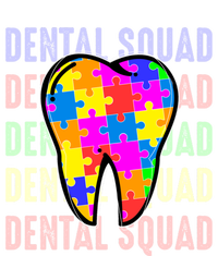 Funny Dental Squad Autism Awareness Day Tooth Ribbon Puzzle Great Gift Women's Tri-Blend 3/4-Sleeve Raglan Shirt