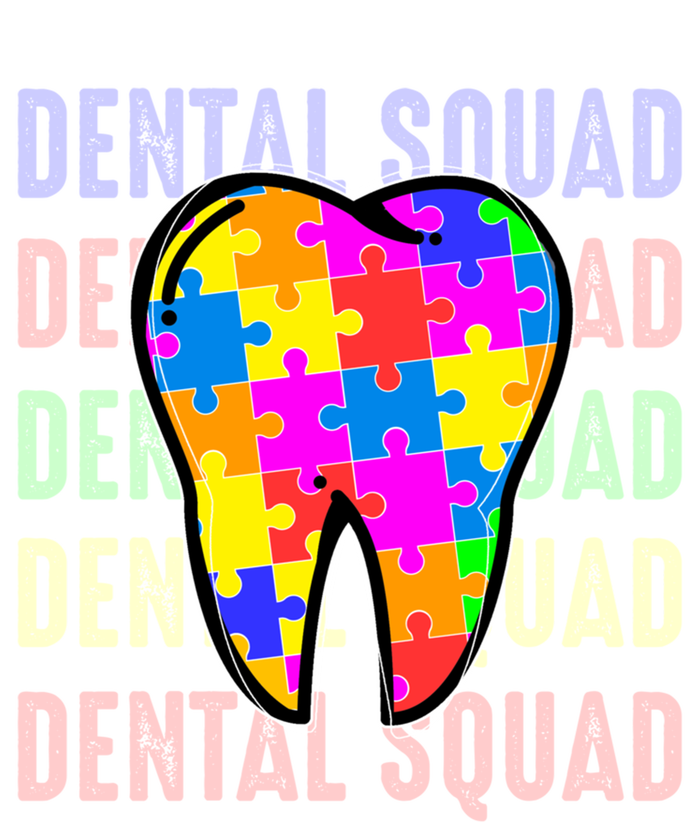 Funny Dental Squad Autism Awareness Day Tooth Ribbon Puzzle Great Gift Women's Tri-Blend 3/4-Sleeve Raglan Shirt