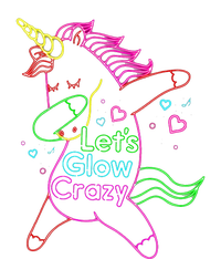 Neon Unicorn Let's Glow Crazy Retro 80s Group Party Squad Grommeted Golf Towel