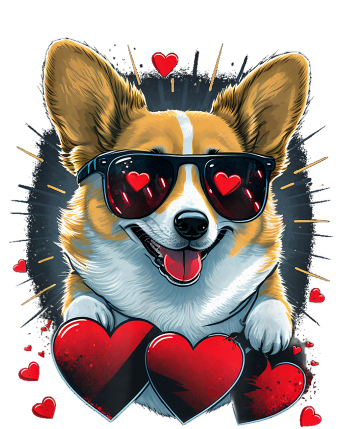 Valentines Day Corgi Heart Couples Love Corgi Dog Lovers Tall Long Sleeve T-Shirt