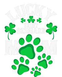 St Patrick's Day Lucky Saint Bernard Dog Mom Short Acrylic Beanie