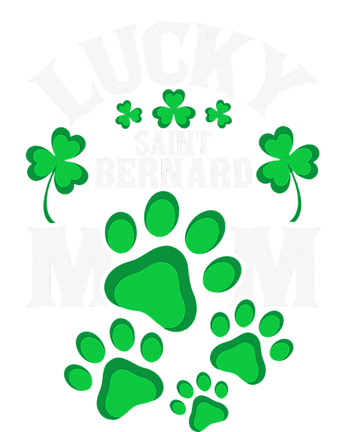 St Patrick's Day Lucky Saint Bernard Dog Mom Short Acrylic Beanie