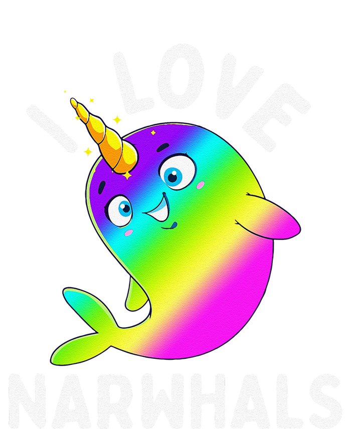 I Love Narwhals Rainbow Kawaii Cute Narwhal Whale Gift Valucap Bio-Washed Visor