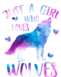 Just A Who Loves Wolves Watercolor Cute Wolf Love Cool Gift Sweatshirt