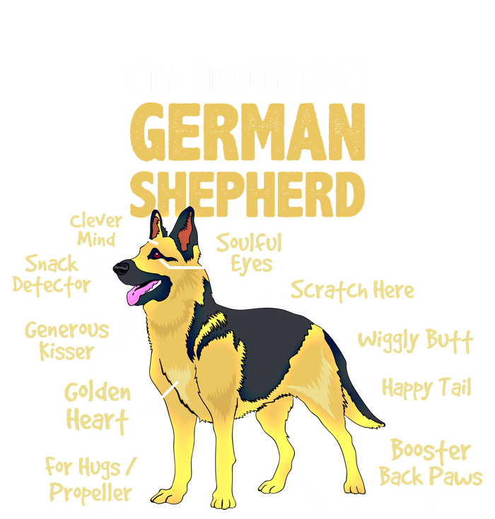 The Anatomy Of A Ger Shepherd Gift Insulated Varsity Jacket