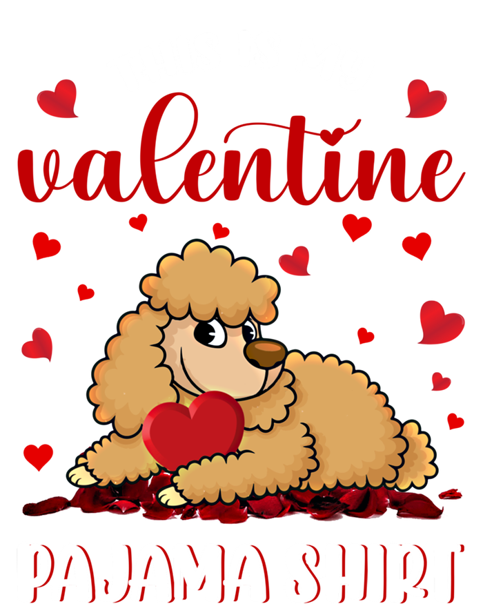 This Is My Valentine Pajama Poodle Couple Matching Gift Pom Pom 12in Knit Beanie