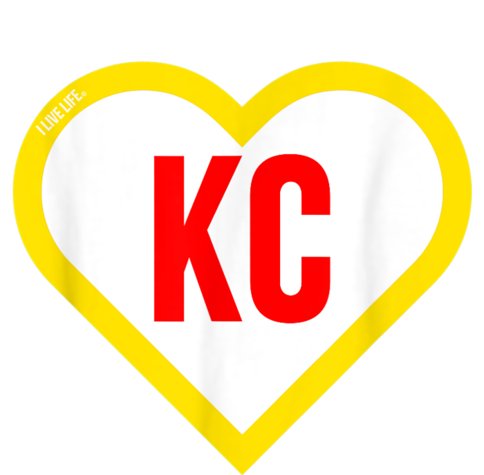 I Love Kansas City KC Football Heart KC Kansas City Ladies Long Sleeve Shirt