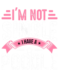 Valentine I'm Not Single I Have A Poodle Cool Gift Stripe Pom Pom Beanie