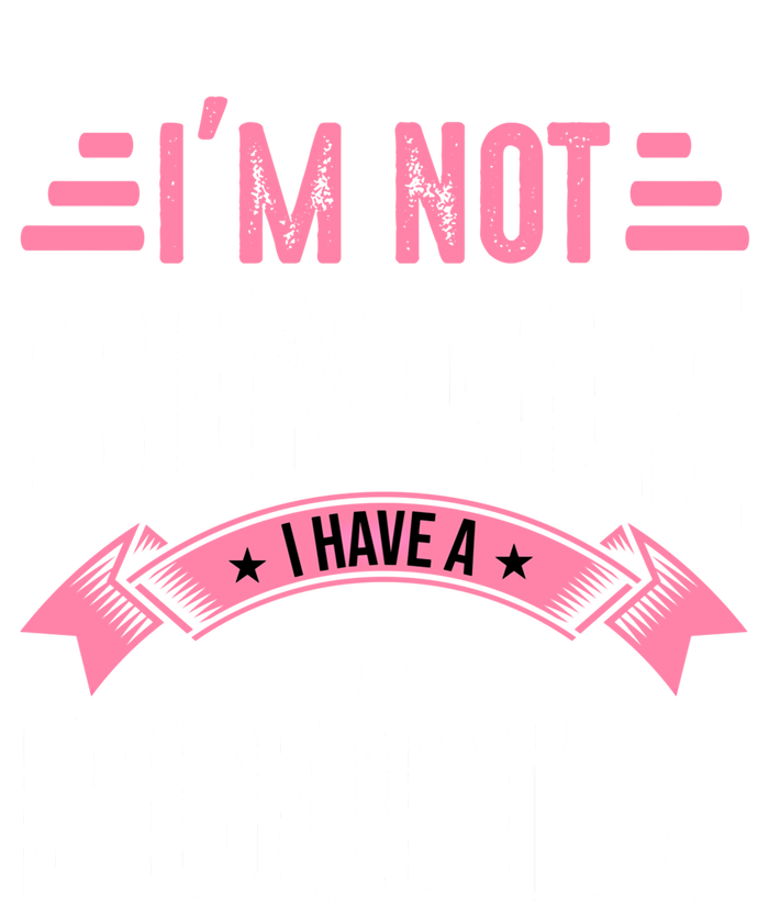 Valentine I'm Not Single I Have A Poodle Cool Gift Stripe Pom Pom Beanie