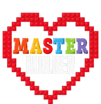 Master Builder Block Brick Building Heart Valentines Day Ladies Long Sleeve Shirt