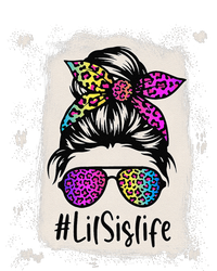 Bleached Lil Sis Life Messy Bun Rainbow Leopard Mother's Day T-Shirt