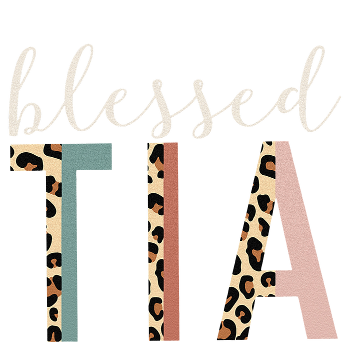 Blessed Tia Aunt Cute Leopard Print T-Shirt