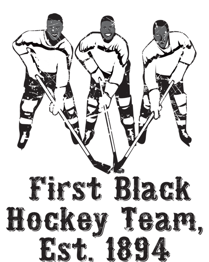 Black History Month First African American Hockey Team Gift Women's V-Neck T-Shirt