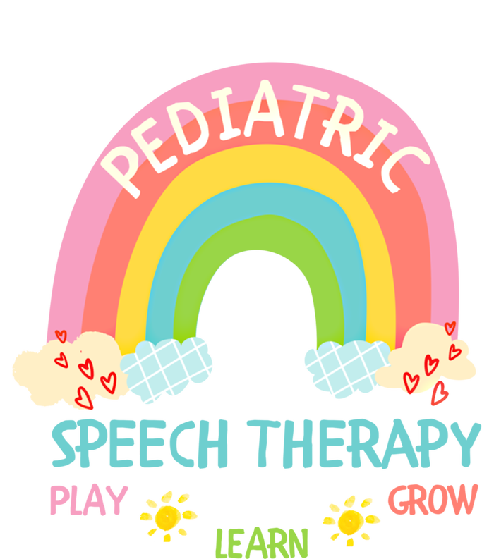 Cute Spring Pediatric Speech Therapy Slp Rainbow Therapist Gift Ladies Essential Flowy Tank