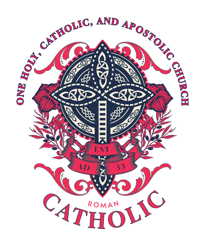 Roman Catholic One Holy Apostolic Cross Gift T-Shirt