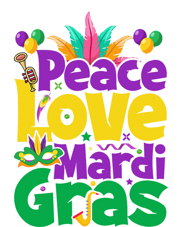 Peace love Mardi Gras funny festival Flexfit Unipanel Trucker Cap