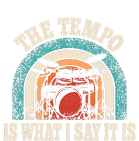 The Tempo Is What I Say It Is Drummer Funny Drumming Lover Dry Zone Grid Polo