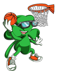 Leprechaun Basketball Dunk St Patricks Day Sports Poster