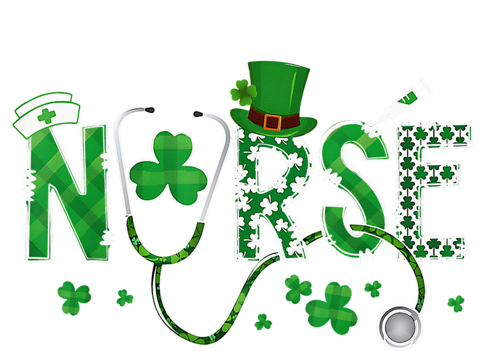 Irish Nurse St Patricks Day Shamrock Stethocsope T-Shirt