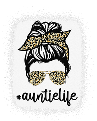 Leopard Print Sunglasses Auntie Life Messy Bun Mother's Day Toddler Long Sleeve Shirt