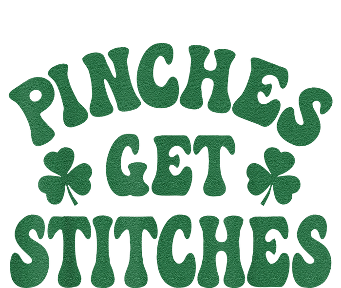 Pinches Get Stitches Shamrock Funny St. Patrick's Day Premium Crewneck Sweatshirt