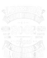 21st Birthday Tee Vintage Legends Born In 2002 21 Years Old Women's Fleece Hoodie