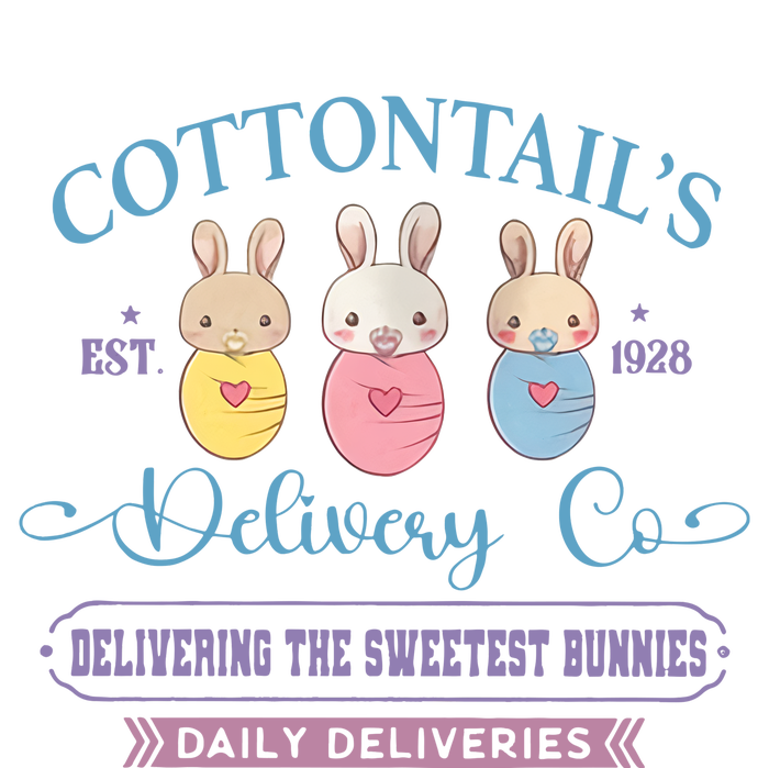 Cottontail's Est 1928 Delivery Co NICU L&D Easter Delivery Nurse Women's T-Shirt