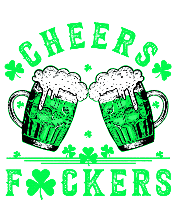 Cheers Fuckers St Patricks Day Beer Drinking Mugs Full-Length Apron With Pockets