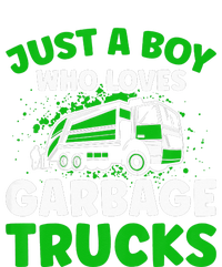 Just A  Who Loves Garbage Trucks Flat Bill Trucker Hat