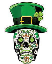 Sugar Irish Clover Skull St Patricks Day T-Shirt