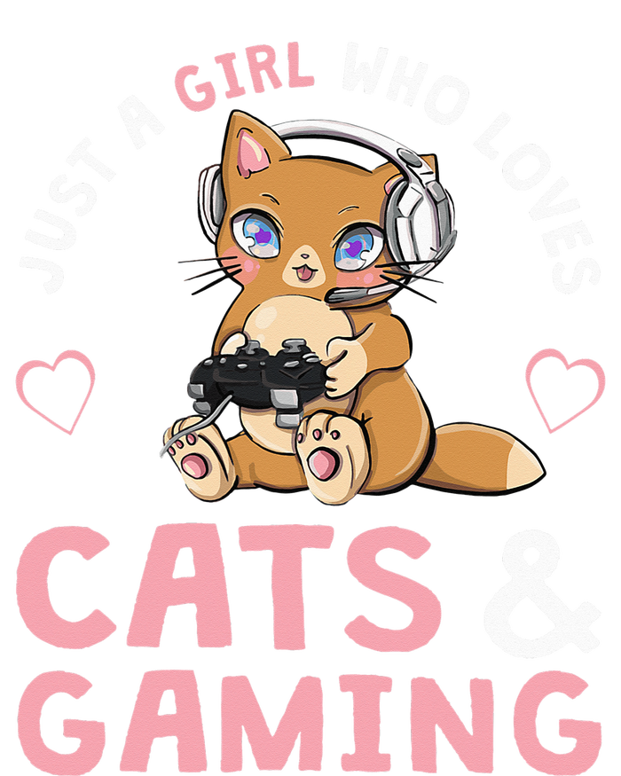 Just A  Who Loves Cats And Gaming Cute Gamer Cat Cooling Performance Crew T-Shirt