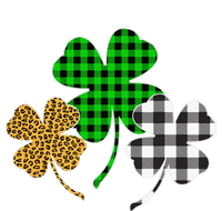 Irish Shamrocks Leopard Buffalo Plaid St Patrick's Day T-Shirt