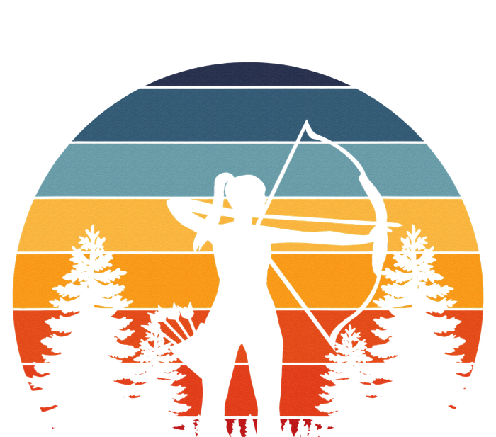 Archery Girl Archer Bow Vintage Retro Sunset Nice T-Shirt