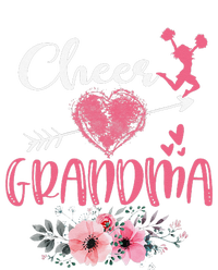 Womens Cheer Grandma Floral Funny Cheerleader Heart Mother's Day T-Shirt