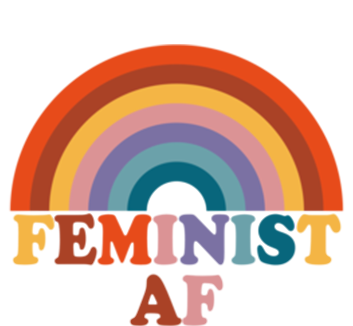 Feminist Af Pocket Vintage Rainbow Empowert Feminism Meaningful Gift T-Shirt