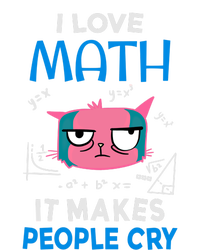 I Love Math It Makes People Cry Gift Funny Moody Cat Cute Gift Full Zip Hoodie