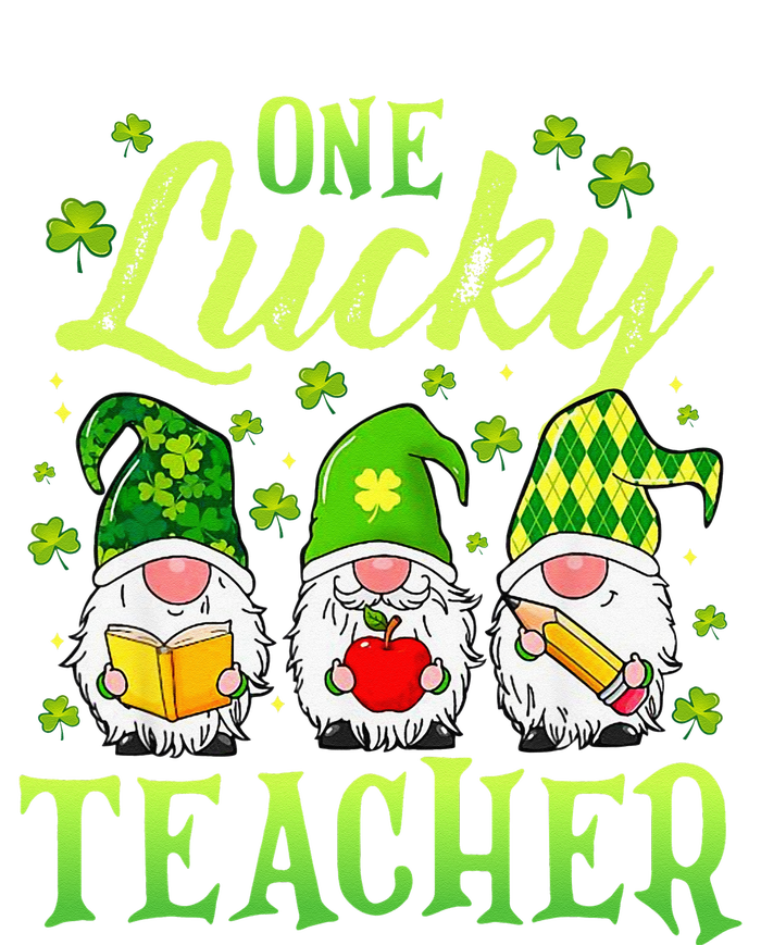 One Lucky Teacher Irish Gnome Leopard Patricks Day Tie-Dye T-Shirt